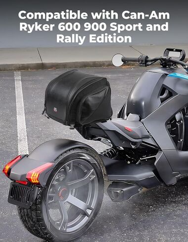 حقيبة ذيل KEMIMOTO 18-22L شريط سيسي قابل للتوسيع متوافق مع Can-Am Ryker 900/600/Sport/Rally Edition، 1680D Oxford+PU جلد مقاوم للماء/6 أشرطة قابلة للتعديل، حقيبة رف خلفي للسفر لمقعد الأمتعة in Kuwait