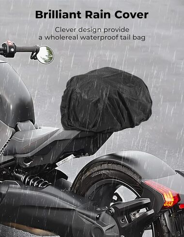 حقيبة ذيل KEMIMOTO 18-22L شريط سيسي قابل للتوسيع متوافق مع Can-Am Ryker 900/600/Sport/Rally Edition، 1680D Oxford+PU جلد مقاوم للماء/6 أشرطة قابلة للتعديل، حقيبة رف خلفي للسفر لمقعد الأمتعة in Kuwait