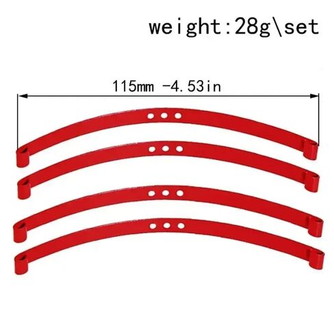 4 Pieces Front Axle Shock Absorber Leaf Springs Super Soft Steel Upgrade Parts Compatible with 1/10 Scale RC Cars Like TF2 Car Accessories in Saudi Arabia