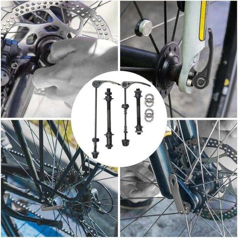 1 Set Bicycle Quick Release Skewers Front Rear Axles with 25mm 1/4 Hub Bearings Compatible with 6 7 8 Speed MTBs Bike Replacement Parts Tools in Saudi Arabia