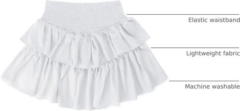 تنورة قصيرة قصيرة للسيدات من OYOANGLE بخصر عالٍ وطبقات مكشكشة وحاشية على شكل حرف A in Kuwait