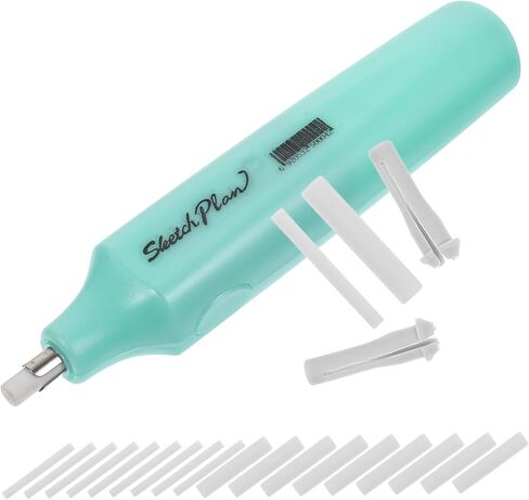 jojofuny Portable Electric Eraser for Students Sketching and Drawing Compact and Quiet School Stationery Battery Operated Decorative Eraser for Art and Office Use Green in Saudi Arabia
