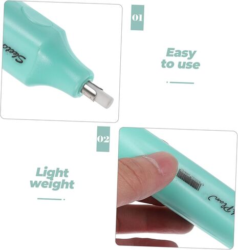 jojofuny Portable Electric Eraser for Students Sketching and Drawing Compact and Quiet School Stationery Battery Operated Decorative Eraser for Art and Office Use Green in Saudi Arabia