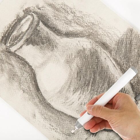 قلم ممحاة كهربائي يعمل بالبطارية للفنانين والطلاب، ممحاة رسم محمولة خفيفة الوزن لصياغة رسم دقيقة وتعديلات فنية، أداة مسح تلقائي بدون in Saudi Arabia