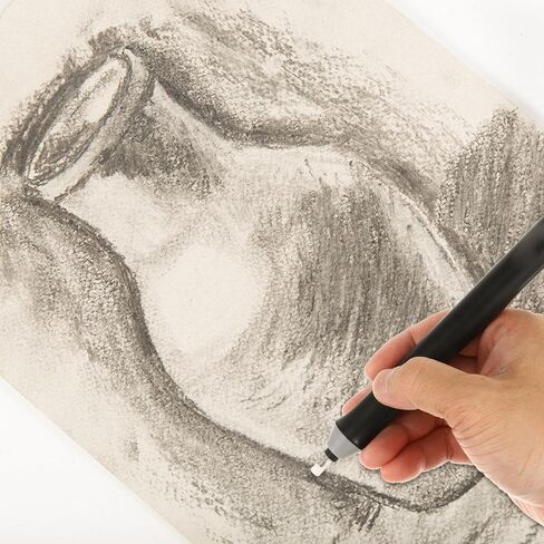 ممحاة كهربائية من هيليفتي للفنانين، أداة تعديل رسم المواد، ممحاة رسم فعالة لرسم القلم الرصاص وصياغة فنية باللون الأسود بدون بطارية in Kuwait