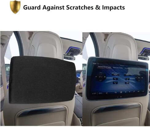 واقيات شاشة مكونة من قطعتين لسيارة مرسيدس EQS S-Class Maybach | 1.5 ملم نيوبرين + 10 ملم إسفنجة وسادة حماية من الغبار والصدمات (2021-2025) in Saudi Arabia