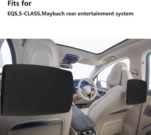 واقيات شاشة مكونة من قطعتين لسيارة مرسيدس EQS S-Class Maybach | 1.5 ملم نيوبرين + 10 ملم إسفنجة وسادة حماية من الغبار والصدمات (2021-2025) in Saudi Arabia