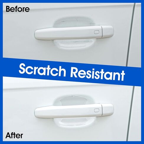 8PCS Car Door Handle Protector Clear Bumper Trim Guard Protectors Cup Sticker, Waterproof Anti-Scratch Door Handle Paint Protection Film, Universal for Most Car in Saudi Arabia