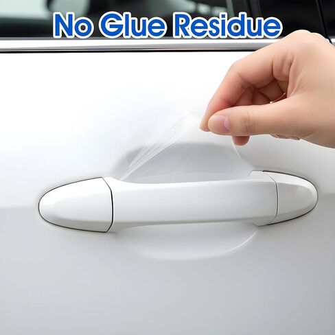 8PCS Car Door Handle Protector Clear Bumper Trim Guard Protectors Cup Sticker, Waterproof Anti-Scratch Door Handle Paint Protection Film, Universal for Most Car in Saudi Arabia