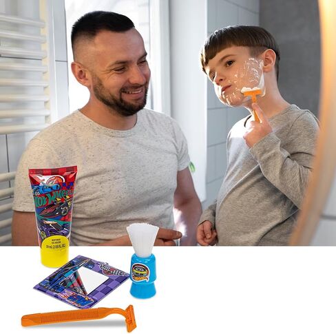 Hot Wheels My First Shaving Kit, Little Boy Pretend Shave Kit, Fake Toy Razor, Safe for Kids Ages 3+ in Saudi Arabia