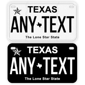 Texas Personalized Motorcycle License Plate, Customized Blackout Mini-Sized Novelty 4x7 Aluminium Tag in Saudi Arabia