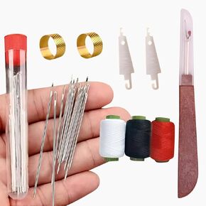 Big Eye Steel Sewing Needles Kit, 34PCS Stainless Steel Needles for Hand Sewing, Big Eye Needle Set, Household Mending Kit for Craft Handcraft Lovers (34pcs) in Saudi Arabia