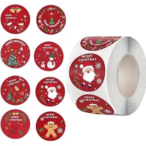 500 قطعة من ملصقات عيد الميلاد 10 تصميمات لجرس عيد الميلاد للعطلات الشتوية ملصقات لاصقة مستديرة لبطاقات عيد الميلاد DIY هدية وديكورات الحفلات in Kuwait