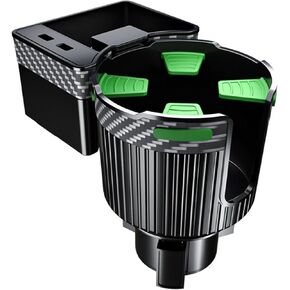 Big Cup Holder Phone Holder for Your car,with Rubber Lining Rotable cupholder Base Safely Hold The Big Water Bottle and Support Cellphone Charge. (BJ-2377B) in Saudi Arabia