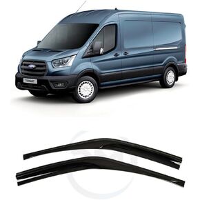 for Ford Transit 2014 2015 2016 2017 Wind Deflector Car Side Window Visor Vent Shade Rain Guard Bright Black 4pcs in Saudi Arabia