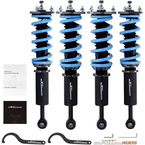 maxpeedingrods Coilovers لـ Lexus IS250/IS350 RWD 2006-2013، لـ Lexus GS300/GS350 2008-2014، طقم تعليق كويلوفيرز قابل للتعديل من 24 مستوى، مجموعات خفض قابلة للتعديل للارتفاع باللون الأزرق in Kuwait