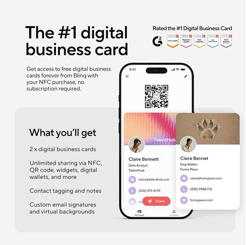 Blinq NFC Wristband - Digital Business Card - Instant Share via Tap - Compatible with iPhone & Android (Black) in Saudi Arabia