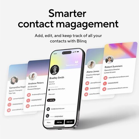 Blinq NFC Wristband - Digital Business Card - Instant Share via Tap - Compatible with iPhone & Android (Black) in Saudi Arabia