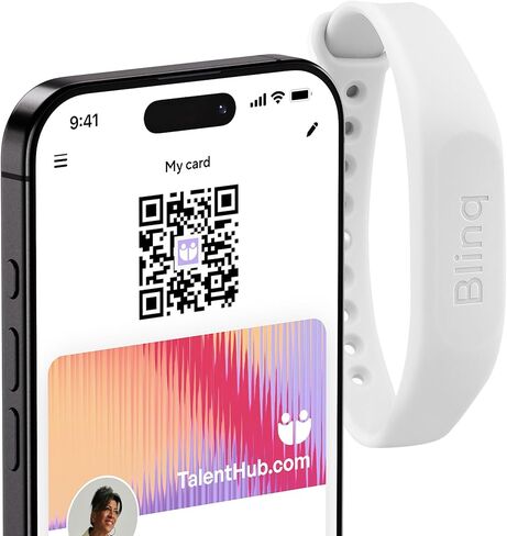 Blinq NFC Wristband - Digital Business Card - Instant Share via Tap - Compatible with iPhone & Android (Black) in Saudi Arabia