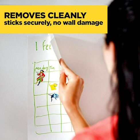 Scotch Wall-Safe Tape, 2 Refill Rolls, Clear Removable Wall Tape with Matte Finish for Hanging Photos, Art, and Décor, 3/4 in x 1,296 in in Saudi Arabia