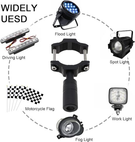 Windance 2PCS Motorcycle LED Headlight,4 Modes Hi/Lo Beam Yellow White 6500K waterproof Aux Spotlight for Tractor Truck/ATV UTV SUV/Boat 9V-85V (Black2pcs) in Kuwait