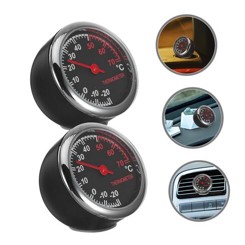 2pcs Automotive Temperature Gauge Car Thermometer with Clear Dual Display Vehicle Temp Monitor for Accurate Interior Temperature Reading in Saudi Arabia
