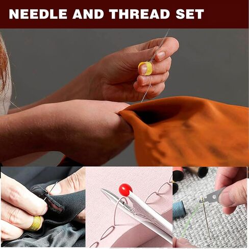 Big Eye Steel Sewing Needles Kit, 34PCS Stainless Steel Needles for Hand Sewing, Big Eye Needle Set, Household Mending Kit for Craft Handcraft Lovers (34pcs) in Saudi Arabia