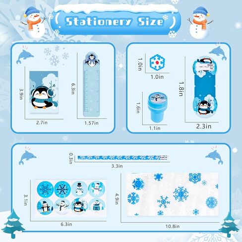 TOAPER 192PCS Christmas Party Favors for Kids, Christmas School Stationery Set, Bulk Goodie Bag Stuffers, Classroom Reward Gift Students Exchange Classroom Games Prizes in Saudi Arabia