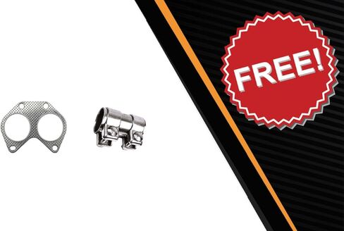 Exhaust Resonator Pipe Compatible for 2007-2014 Volvo XC90 3.2L | Stainless Steel | Northeastern Exhaust | Free Gasket and Sleeve Included | Direct-Fit Replacement in Saudi Arabia