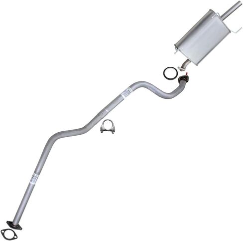 Northeastern Exhaust | Stainless Steel Resonator Pipe & Muffler Exhaust System Kit Compatible for Nissan Sentra 2000-2006 1.8L | Automotive Replacement Part | Free Gaskets & Clamp Included in Saudi Arabia