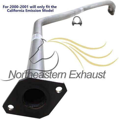 Northeastern Exhaust | Stainless Steel Resonator Pipe & Muffler Exhaust System Kit Compatible for Nissan Sentra 2000-2006 1.8L | Automotive Replacement Part | Free Gaskets & Clamp Included in Saudi Arabia