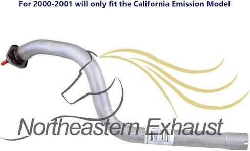 Northeastern Exhaust | Stainless Steel Resonator Pipe & Muffler Exhaust System Kit Compatible for Nissan Sentra 2000-2006 1.8L | Automotive Replacement Part | Free Gaskets & Clamp Included in Saudi Arabia
