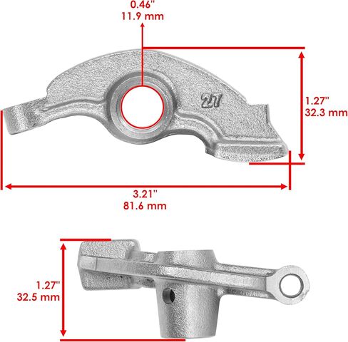Caltric Valve Rocker Arm Compatible with Yamaha Warrior 350 Yfm350X Yfm350 X 1990 1991 1992-2004 in Saudi Arabia