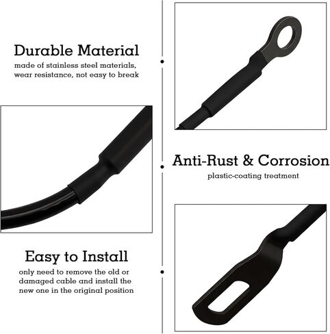 65770-04030 Tailgate Cable Strap, Tailgate Replacement Parts, Rear Tailgate Cables Straps, Fit for 1995-2004 Toyota Tacoma, Replace 6577004030, 38531 (2 Pcs) in Saudi Arabia