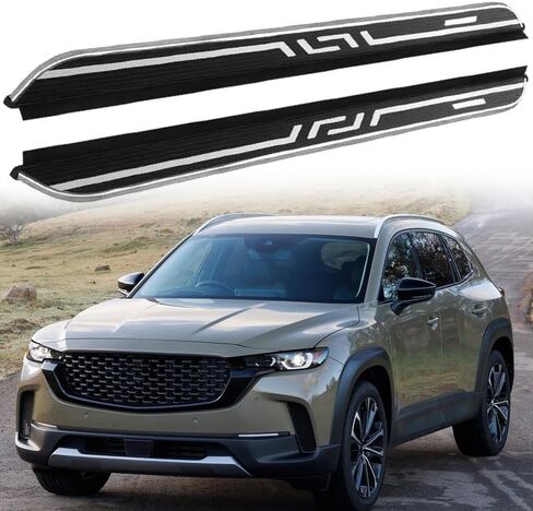 2 قطعة لوحات الجري قضبان الخطوة يناسب مازدا CX-50 2022 2023 2024 2025 لوحة تشغيل ثابتة خطوة جانبية (مع الأقواس) in Saudi Arabia