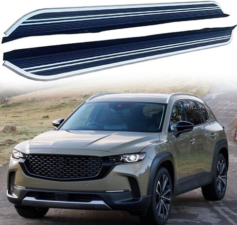 2 قطعة لوحات الجري قضبان الخطوة يناسب مازدا CX-50 2022 2023 2024 2025 لوحة تشغيل ثابتة خطوة جانبية (مع الأقواس) in Kuwait