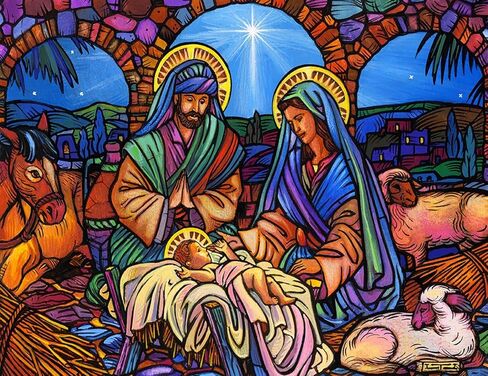 Springbok- Savior is Born 1000 Piece Jigsaw Puzzle - A Nativity Scene is Beautifully Illustrated Celebrating The Meaning of Christmas in Kuwait