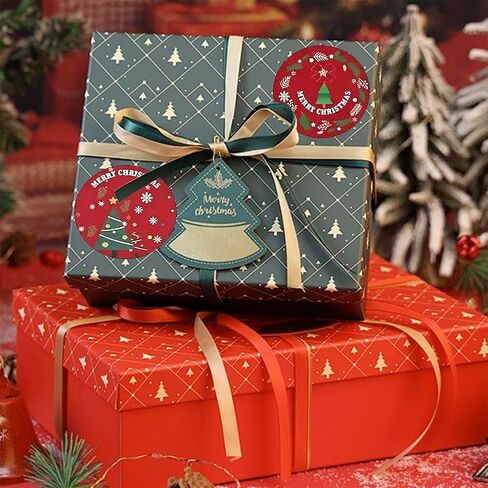 500 قطعة من ملصقات عيد الميلاد 10 تصميمات لجرس عيد الميلاد للعطلات الشتوية ملصقات لاصقة مستديرة لبطاقات عيد الميلاد DIY هدية وديكورات الحفلات in Kuwait