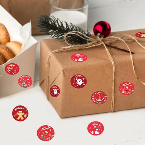 500 قطعة من ملصقات عيد الميلاد 10 تصميمات لجرس عيد الميلاد للعطلات الشتوية ملصقات لاصقة مستديرة لبطاقات عيد الميلاد DIY هدية وديكورات الحفلات in Kuwait