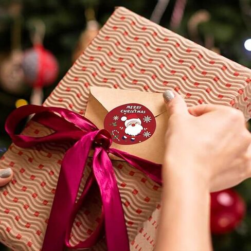 500 قطعة من ملصقات عيد الميلاد 10 تصميمات لجرس عيد الميلاد للعطلات الشتوية ملصقات لاصقة مستديرة لبطاقات عيد الميلاد DIY هدية وديكورات الحفلات in Kuwait