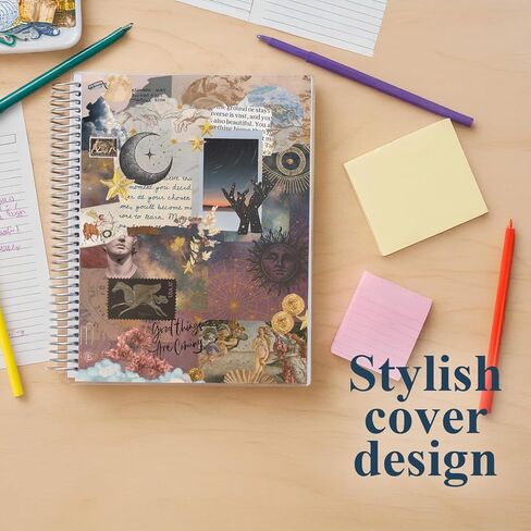 دفتر يوميات Erin Condren مقاس 8.5 بوصة × 11 بوصة - طبقات ملونة، شبكة نقطية 5 مم، دفتر كتابة ورسم وفن 160 صفحة، ورق موهوك سميك 80 رطل، ملصقات متضمنة in Kuwait