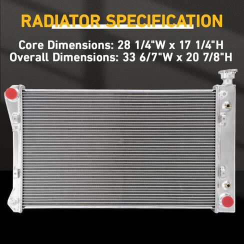 Radiator For 1988-1997 Chevy GMC C1500 C2500 K1500 K2500 4.3L 5.7L, 3 Rows Aluminum Radiator in Saudi Arabia