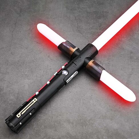 Heavy Dueling Light Saber Motion Control Smooth Swing Crossguard Light Saber with 12 RGB Colors 16 Sound Fonts Heavy Metal Handle and Replaceable Blade, Light Sabers for Adults in Saudi Arabia