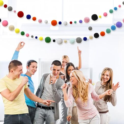 130PCS Pom Pom Balls Craft Pompoms for DIY Crafts Assorted Bright Color Pompoms for Holiday Party Decor Christmas Supplies 5 Sizes in Saudi Arabia