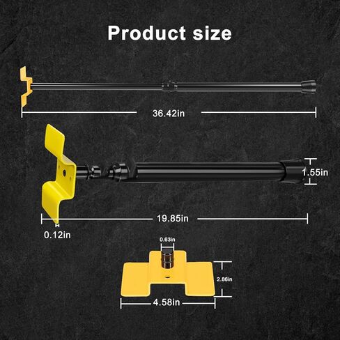 21520 Brake Pedal Depressor Tool & Hood Thruster, Universal Adjustable Truck Pedal Holder (16.5" to 40.8") & Hood Prop Rod - Compatible with Most Heavy Duty Trucks & Vehicles, Replaces 21520 45900 in Saudi Arabia