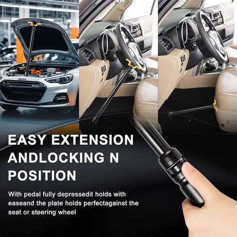 21520 Brake Pedal Depressor Tool & Hood Thruster, Universal Adjustable Truck Pedal Holder (16.5" to 40.8") & Hood Prop Rod - Compatible with Most Heavy Duty Trucks & Vehicles, Replaces 21520 45900 in Saudi Arabia