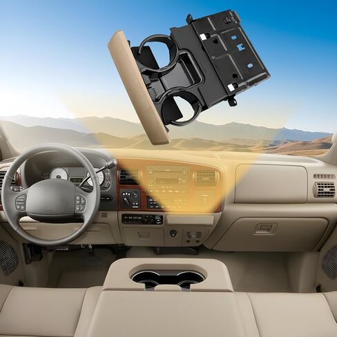 5C3Z-2504810-AAF Brown Dashboard Cup Holder Compatible with F-250 F-350 F-450 F-550 Super Duty 2005 2006 2007 in Saudi Arabia
