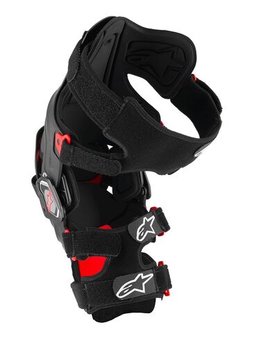 Alpinestars RK-7 Plasma Knee Braces, Lightweight & Breathable, CE Level 1 Certified, Advanced Off-Road Knee Protection for Dynamic Movement (Pair), M, Black/Red in Saudi Arabia