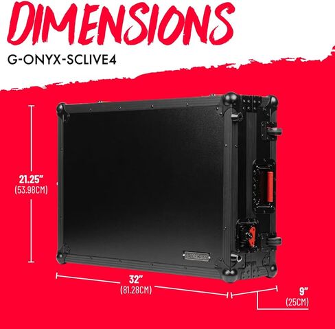 جرابات Gator Case ONYX Series Flight لـ Pioneer DJ XDJ-RX3 مع مزالج ملتوية ومقابض مطاطية (G-ONYX-XDJRX3) in Saudi Arabia