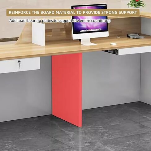 47" Reception Desk with wave pattern,L-Shaped Modern Front Table Reception Room Table with Cable Grommet,Shelves & torageLockable Drawers,Retail Checkout Counter for Lobby,Salon,Home E-L 100*60*100CM in Saudi Arabia